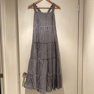 Gingham Tiered Trapeze Dress